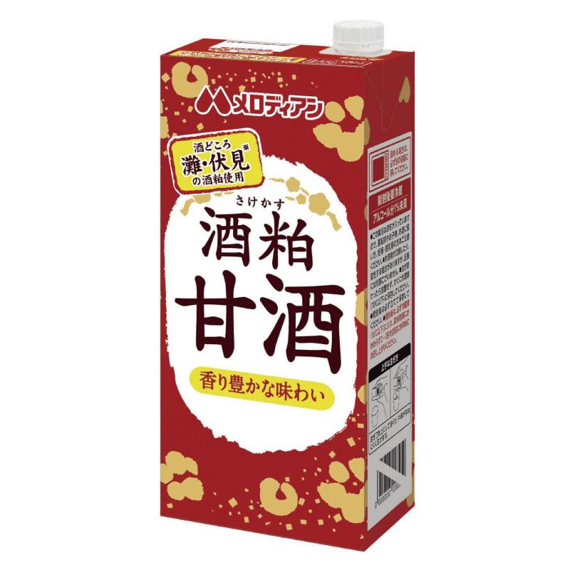 送料無料 メロディアン 酒粕 甘酒 1000ml×1箱【6本】（灘・伏見の酒粕使用） |  | 01