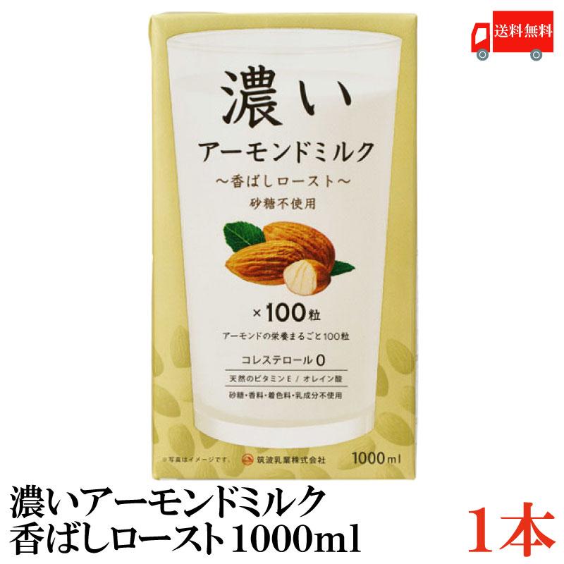 アーモンドミルク 砂糖不使用 筑波乳業 濃いアーモンドミルク 1000ml 香ばしロースト 送料無料 | 