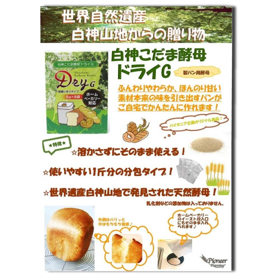 パイオニア企画 白神こだま酵母ドライG 40g (5g×8袋)×3個 送料無料 :1634:クイックファクトリー - 通販 - Yahoo!ショッピング パイオニア企画 白神こだま酵母ドライG 40g (5g×8袋)×3個 送料無料 :1634:クイックファクトリー - 通販 - Yahoo!ショッピング