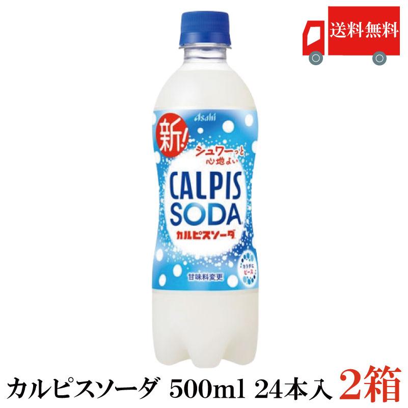 カルピスソーダ 500ml ×48本 (24本入×2ケース) ペットボトル 送料無料 | カルピス