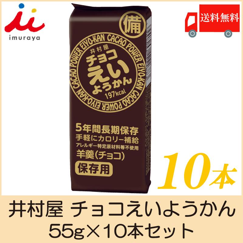 井村屋 チョコえいようかん 55ｇ 10本セット 新作アイテム毎日更新 ポイント消化 送料無料