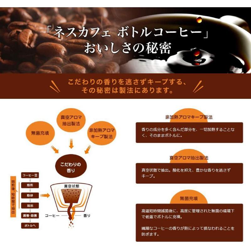 ネスカフェ エクセラ ボトルコーヒー 超甘さひかえめ カロリーゼロ 900ml ×24本 (12本入×2ケース) 送料無料｜quickfactory｜06