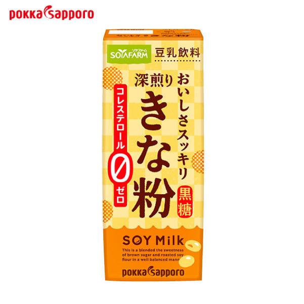 ポッカサッポロ ソヤファーム おいしさスッキリ きな粉 豆乳飲料 200ml 紙パック×24本 送料無料|quickfactory|02