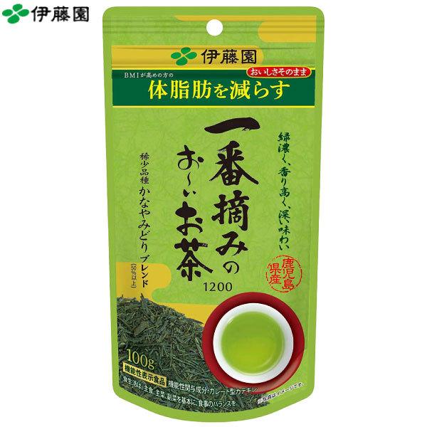 機能性表示食品 伊藤園 一番摘みのおーいお茶 1200 かなやみどりブレンド 100g｜quickfactory｜02