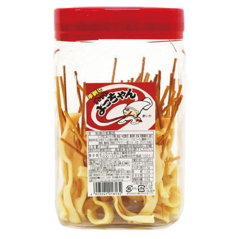 送料無料 よっちゃん 串刺しカット いか (ポット) 215g（約50本入） ×1ポット (駄菓子 酢いか 酢イカ) |  | 01