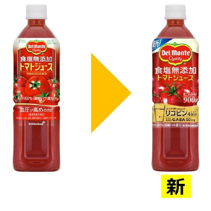 機能性表示食品 デルモンテ 食塩無添加 トマトジュース 900g×12本 送料無料|クイックファクトリー|01