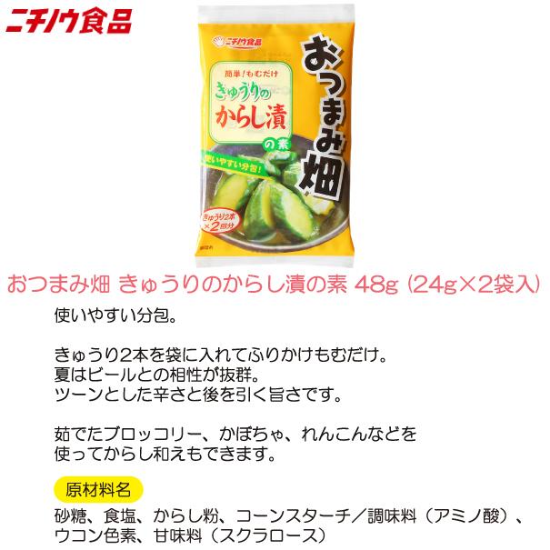 ニチノウ食品 おつまみ畑 きゅうりのからし漬の素 48g (24g×2袋入) ×5袋 送料無料 |  | 02