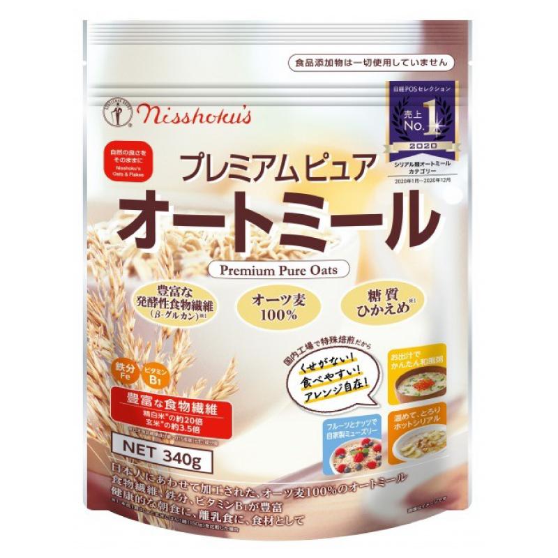 日食 オートミール プレミアムピュア オートミール 340g ×3個 送料無料 | 日本食品製造 | 01