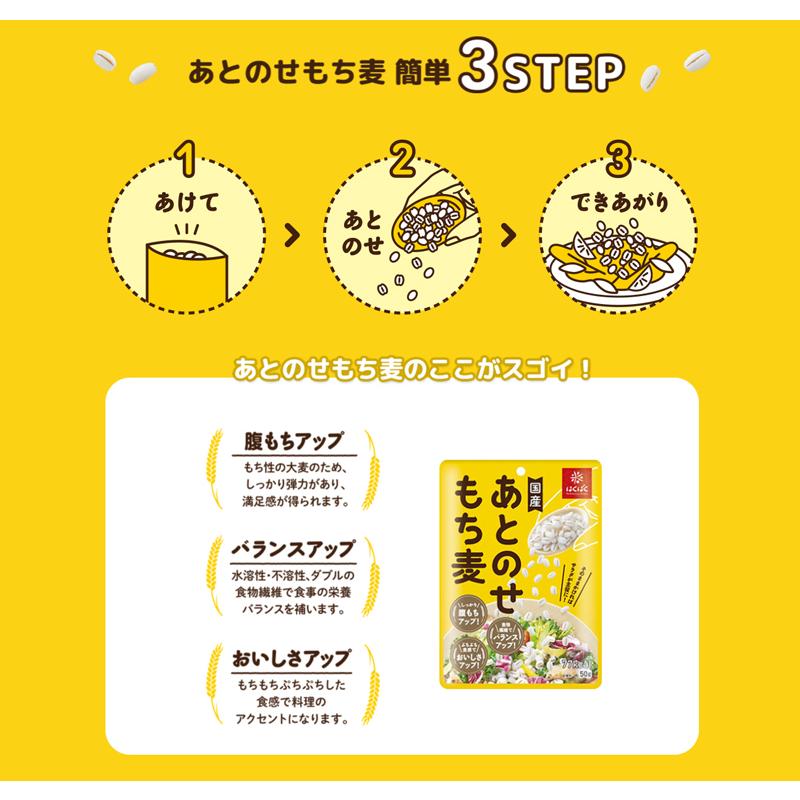 もち麦 はくばく あとのせもち麦 50g 送料無料 | はくばく | 05