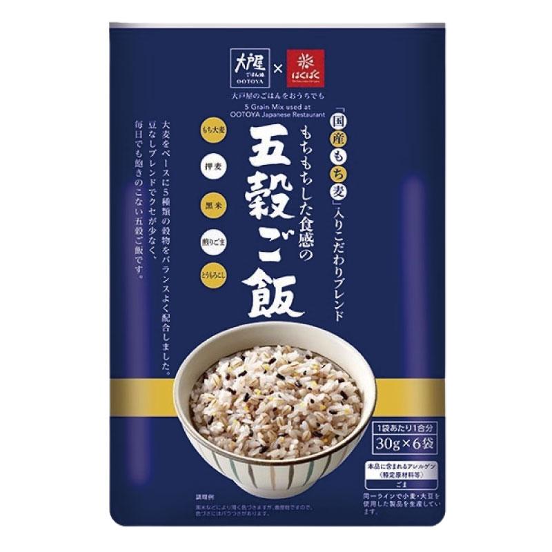 はくばく 雑穀 大戸屋 もちもち五穀ご飯 180g (30g×6袋) ×12個 送料無料 | はくばく | 01