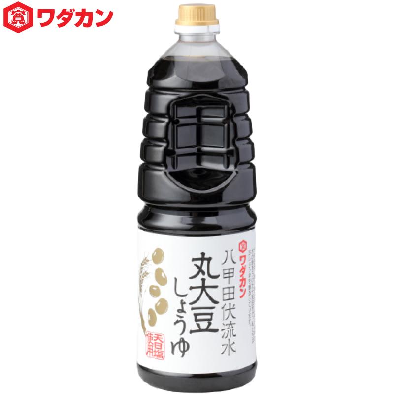 ワダカン 八甲田伏流水 特級 丸大豆しょうゆ 1.8L ×6本 ペットボトル 送料無料 | ワダカン | 01