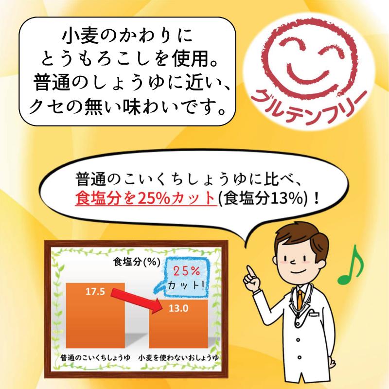 ワダカン 醤油 小麦を使わないおしょうゆ 500ml ×6本 ペットボトル 送料無料 | ワダカン | 03