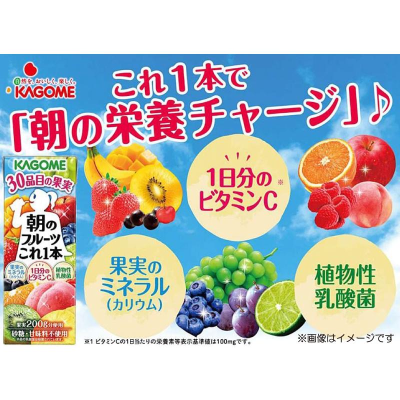 カゴメ 野菜ジュース 朝のフルーツこれ一本 200ml ×48本 紙パック ジュース 送料無料 | カゴメ 野菜ジュース | 04