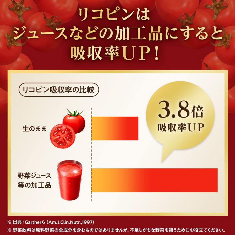 カゴメ 濃厚リコピン 食塩無添加 195ml ×24本 トマトジュース 紙パック 送料無料 | カゴメ トマトジュース | 03