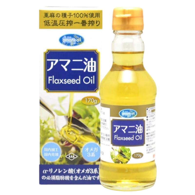 朝日 低温圧搾一番搾り アマニ油 170g ×4本 送料無料 | 朝日 | 02