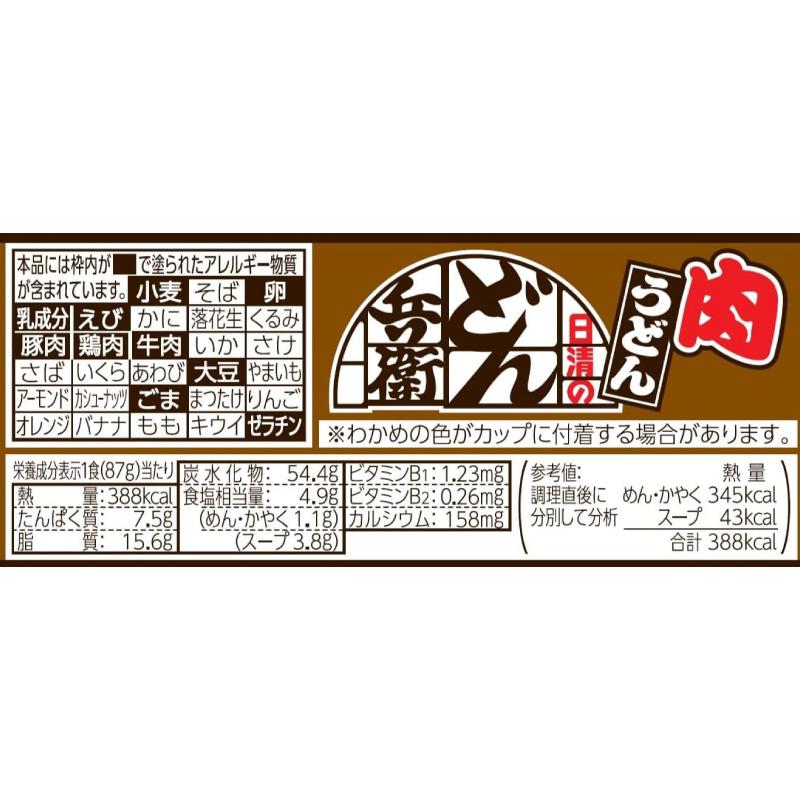 日清食品 日清のどん兵衛 肉うどん 87g ×24個 (12個入×2ケース) 送料無料 | 日清のどん兵衛 | 03