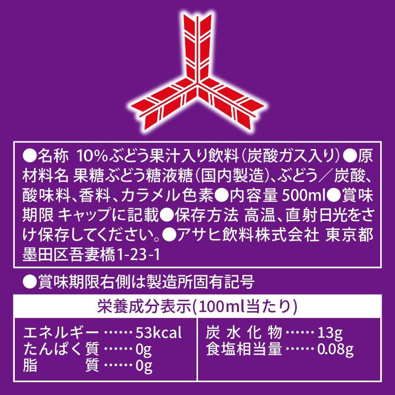アサヒ飲料 三ツ矢 特濃グレープスカッシュ PET 500ml ×48本 (24本入×2ケース) 送料無料 | 三ツ矢 | 03