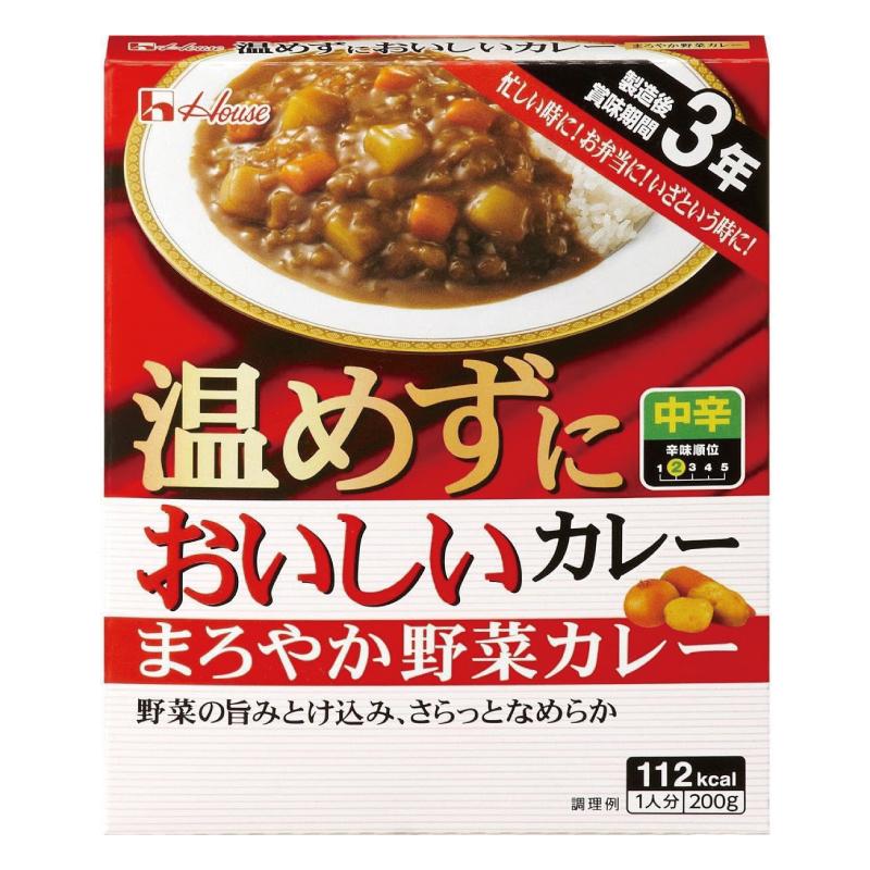 送料無料 ハウス食品 温めずにおいしい まろやか野菜カレー 200g ×10個（製造後賞味期限3年 保存食 非常食） | ハウス食品 | 01