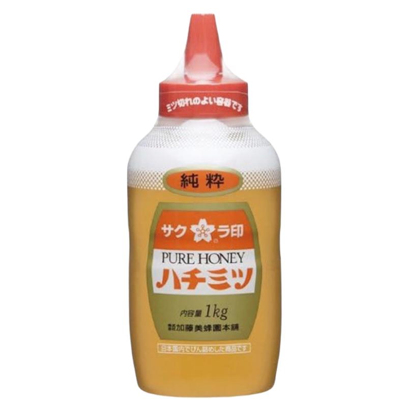 送料無料 加藤美蜂園 サクラ印 純粋ハチミツ 1kg × 6個 (1000g はちみつ 蜂蜜) | サクラ印 | 01