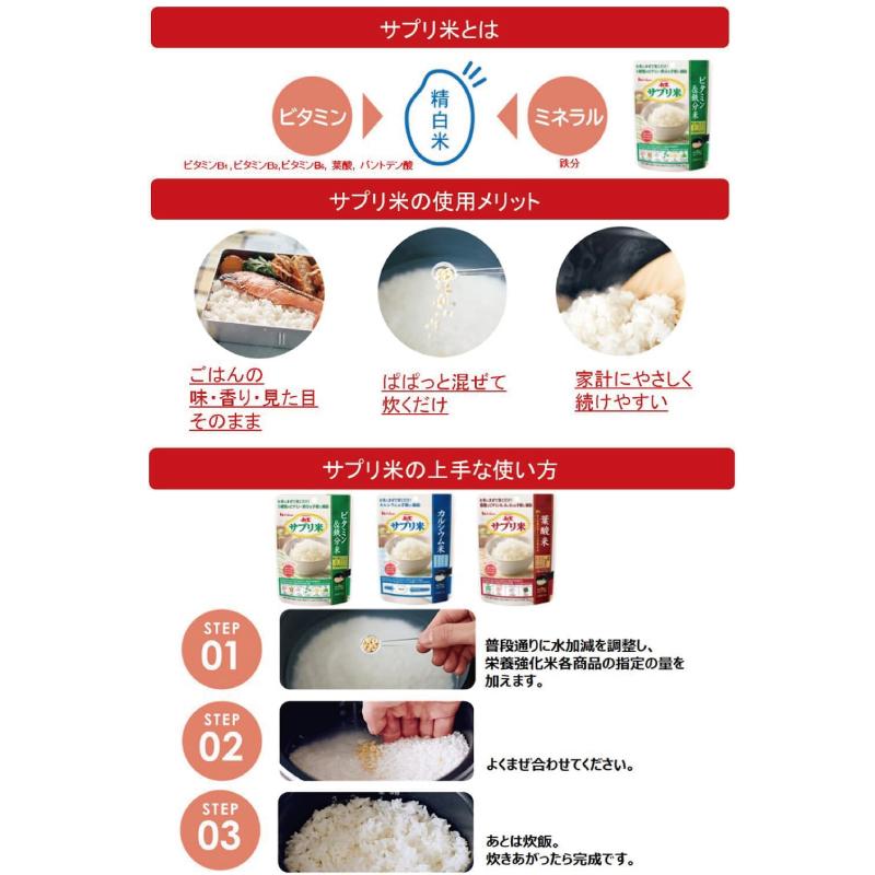 送料無料 ハウス 新玄 サプリ米 ビタミン＆鉄分米 50g ×5袋（栄養強化米 お米） | ハウスウェルネスフーズ | 03