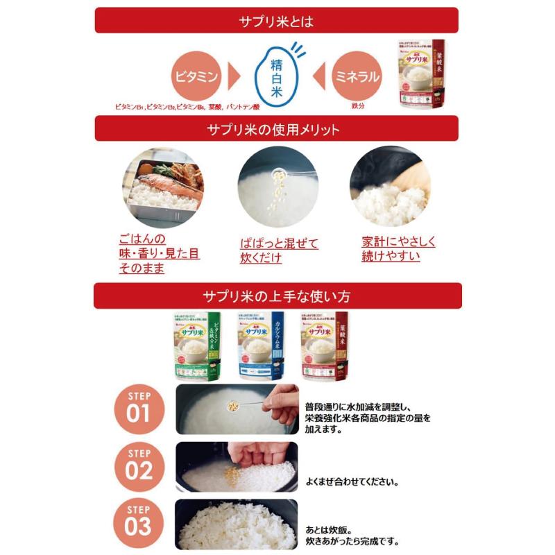 送料無料 ハウス 新玄 サプリ米 葉酸 50g ×3袋（栄養強化米 お米） | ハウスウェルネスフーズ | 03