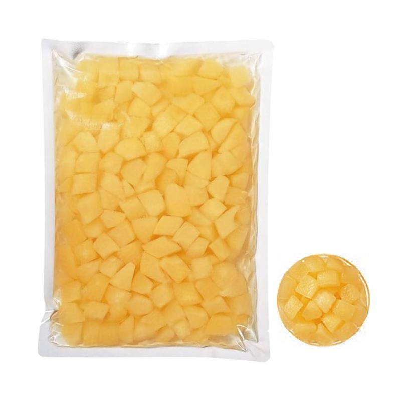 送料無料 はごろも 甘みあっさり りんご ダイスカット パウチ 1.5kg ×4袋 （リンゴ 林檎） | はごろもフーズ | 01