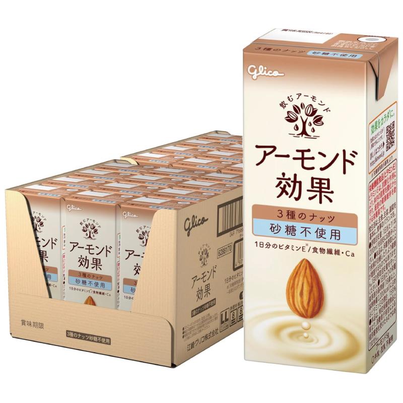 グリコ アーモンド効果 3種のナッツ 砂糖不使用 200ml 2箱 (48本) 送料無料 | アーモンド効果 | 02