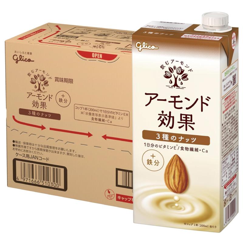 グリコ アーモンド効果 3種のナッツ 1000ml 4箱 (24本) 送料無料 | アーモンド効果 | 02