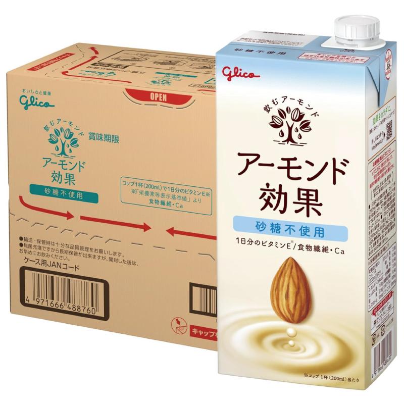 【選べる2種類】送料無料 グリコ アーモンド効果 1000ml 4種から選べる2箱（各6本 合計12本） | アーモンド効果 | 01