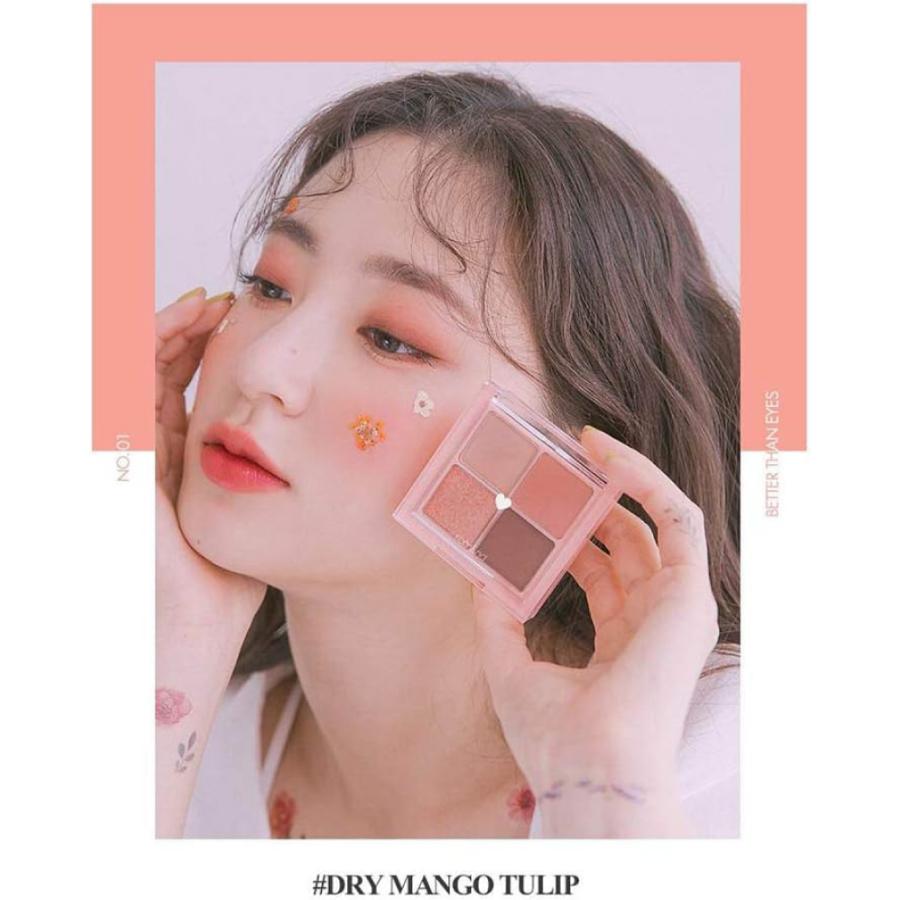 ロムアンド rom&nd ベターザンアイズ アイシャドウ 01 ドライマンゴーチューリップ(韓国コスメ アイシャドウ 正規取扱店 ) 送料無料 | rom＆nd | 04