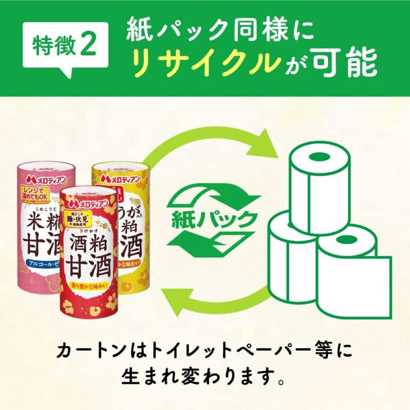 送料無料 メロディアン 酒粕 甘酒 195ml×3箱【90本】（灘・伏見の酒粕使用） |  | 04
