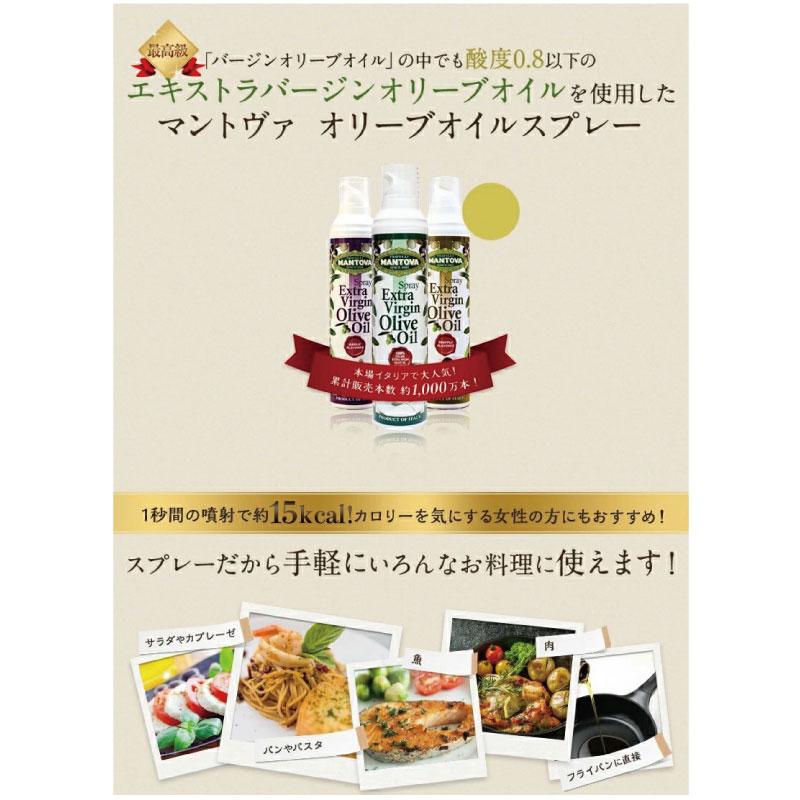 【2種セット】送料無料 マントヴァ 100％イタリアン エクストラバージン トリュフ風味 ＆ ガーリック風味 スプレー 各1本 計2本 |  | 05