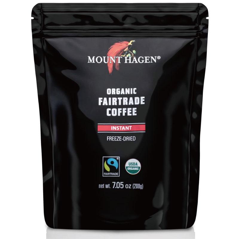 マウントハーゲン オーガニック フェアトレード インスタントコーヒー 詰め替え用 ジップバッグ 200g×1個 | MOUNT HAGEN | 01