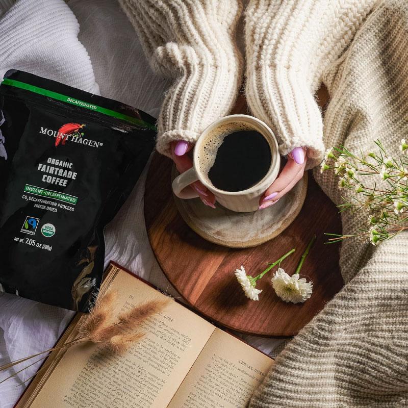 送料無料 マウントハーゲン オーガニック フェアトレード カフェインレス インスタントコーヒー 詰め替え用 ジップバッグ 200g×6個 | MOUNT HAGEN | 03