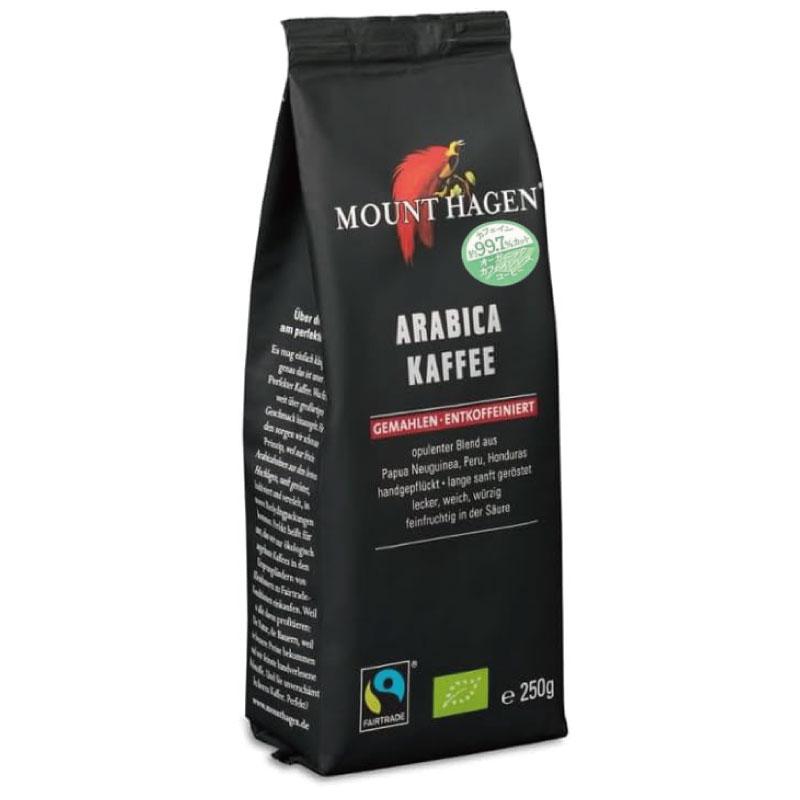 送料無料 マウントハーゲン  オーガニック フェアトレード カフェインレス ロースト＆グラウンドコーヒー (粉 中細挽き) 250g×3個【有機JAS】 | MOUNT HAGEN | 01