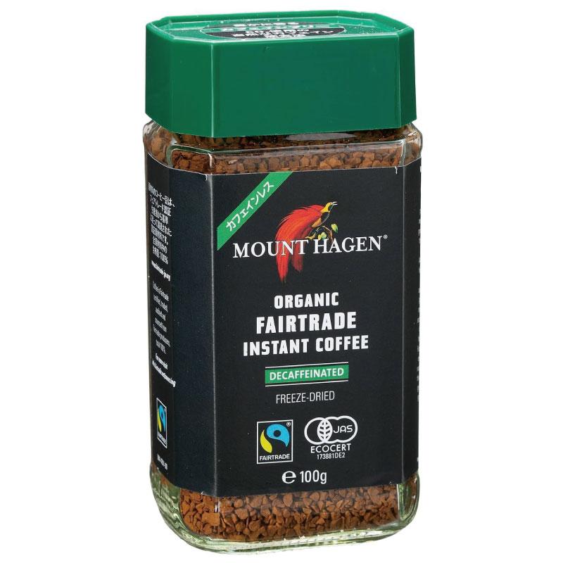 送料無料 マウントハーゲン  オーガニック フェアトレード カフェインレス インスタントコーヒー  100g (瓶)×1個【有機JAS】 | MOUNT HAGEN | 01