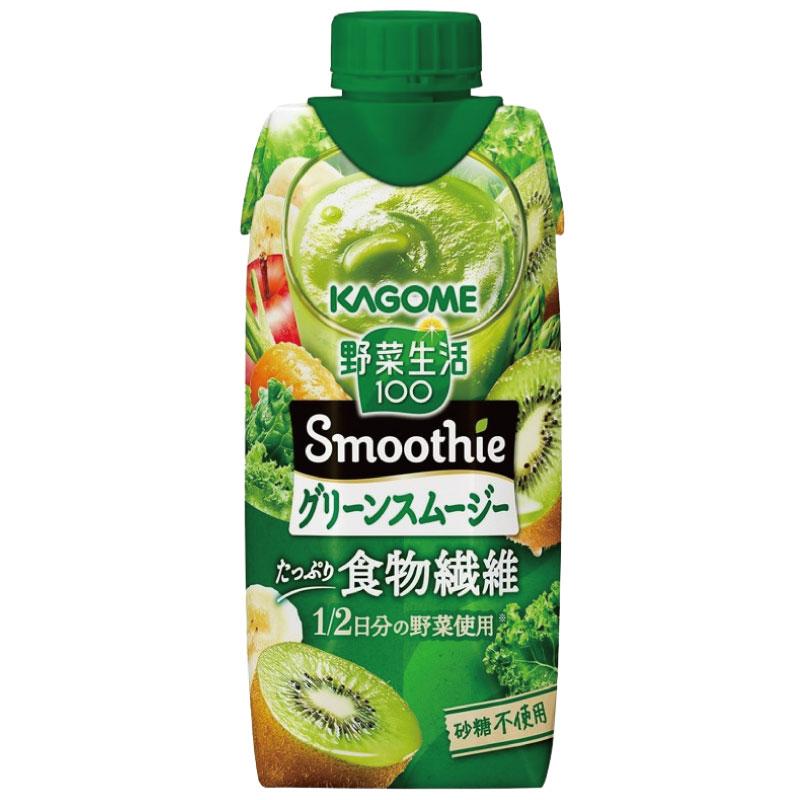 送料無料 カゴメ 野菜生活100 グリーンスムージー たっぷり食物繊維 330ml ×36本【3箱】 | 野菜生活100 | 01