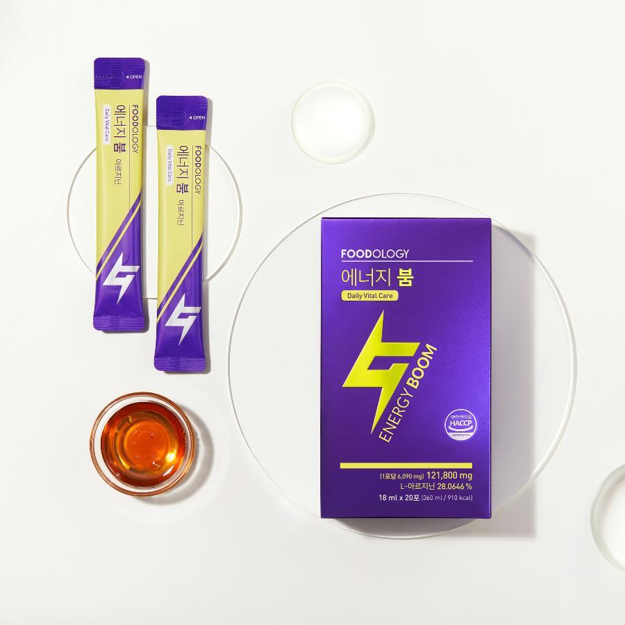 送料無料 FOODOLOGY エネルギーブーム (レモン味) 18ml 3本 ( お試しサイズ アルギニン ダイエット サプリ 活力 エネルギー 韓国 ) |  | 09