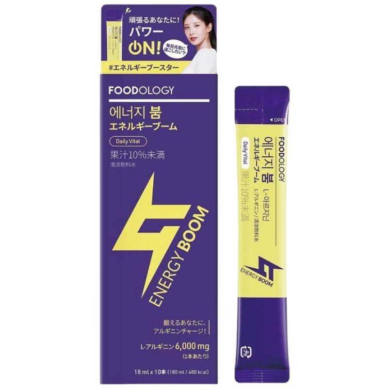 送料無料 FOODOLOGY エネルギーブーム (レモン味) 18ml 10本 ( アルギニン ダイエット サプリ 活力 エネルギー 韓国 ) |  | 01