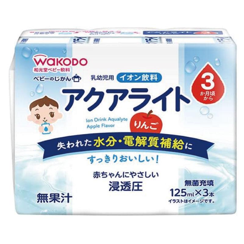 和光堂 ベビーのじかん アクアライト りんご 125ml×12本（3本パック×4個）（3ヶ月頃から） | ベビーのじかん | 01