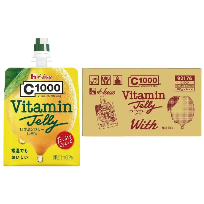 送料無料 ハウス C1000 ビタミンレモンゼリー 180g×48個（vitamin lemon House） | C1000 | 01