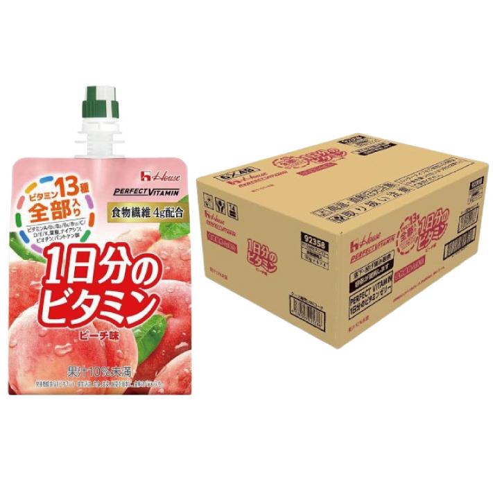 送料無料 ハウス 一日分のビタミン 食物繊維 ピーチ味 180g ×72個（perfect vitamin パーフェクトビタミン） | ハウスウェルネスフーズ | 01