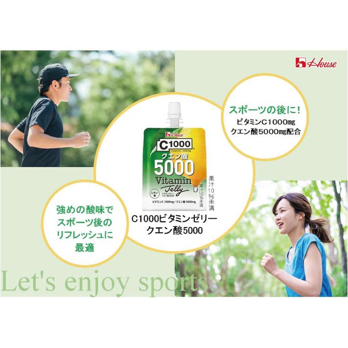 送料無料 ハウス C1000 ビタミンゼリー クエン酸 5000 180g ×48個（vitamin lemon House） | C1000 | 07