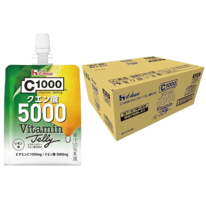 送料無料 ハウス C1000 ビタミンゼリー クエン酸 5000 180g ×72個（vitamin lemon House） | C1000 | 01