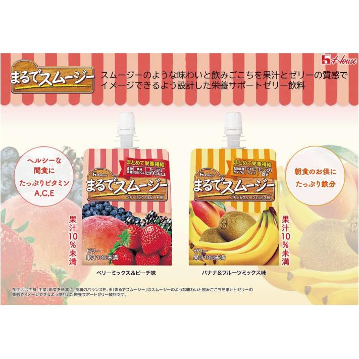 送料無料 ハウス まるでスムージー ベリーミックス&ピーチ 150g ×72個 | ハウスウェルネスフーズ | 04