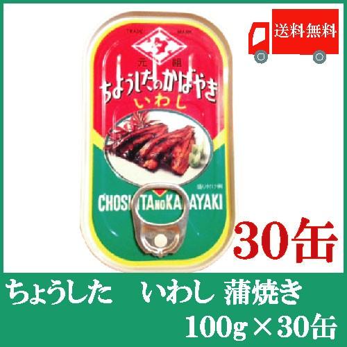 1245円 訳ありセール ちょうした 缶詰 いわしの蒲焼 100g 30缶 送料無料