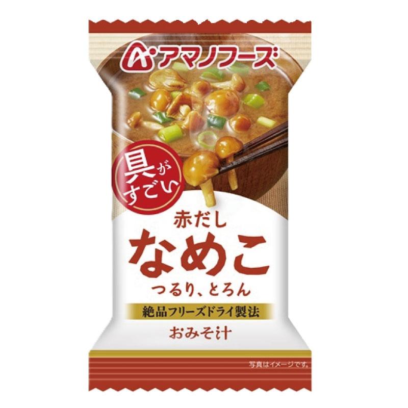 送料無料 アマノフーズ いつものおみそ汁 なめこ 赤だし 7.4g ×60食 | いつものおみそ汁 | 01