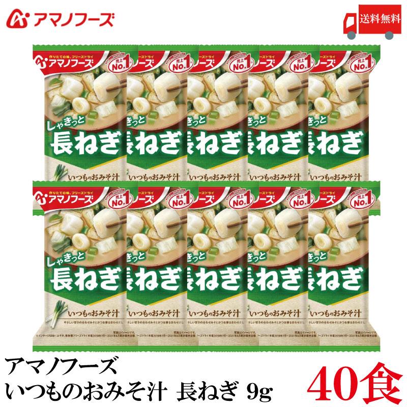 送料無料 アマノフーズ いつものおみそ汁 長ねぎ 9g ×40食 | いつものおみそ汁