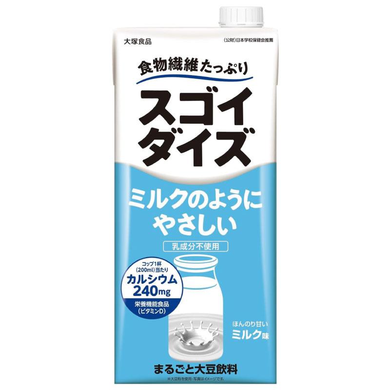 大塚食品 スゴイダイズ ミルクのようにやさしいダイズ 1000ml×1箱【6本】(まるごと大豆飲料) | 大塚食品 | 01