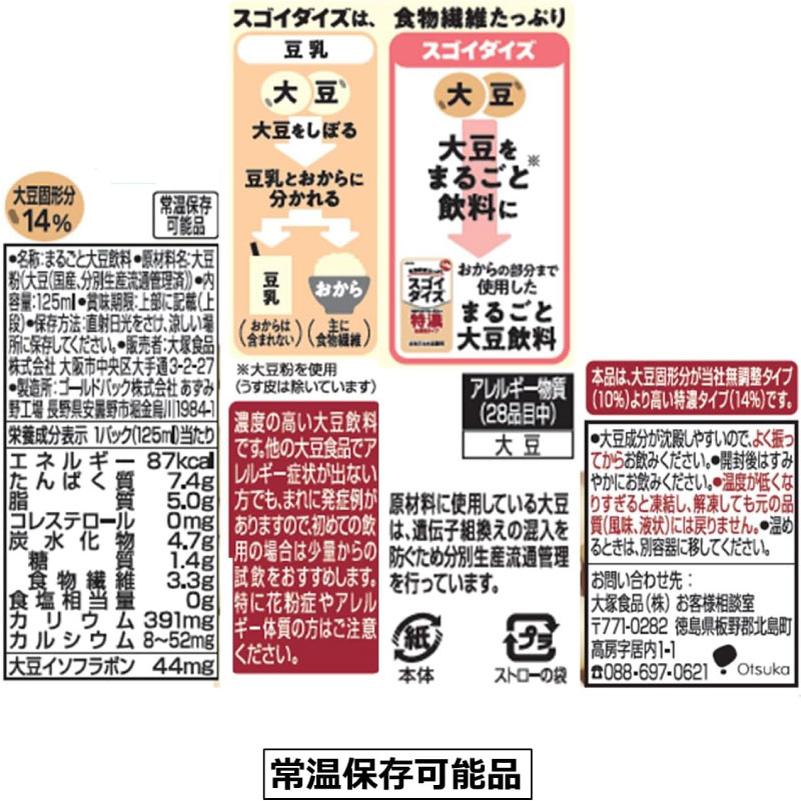 送料無料 大塚食品 スゴイダイズ 無調整タイプ 特濃 125ml×72本（まるごと大豆飲料） | 大塚食品 | 02